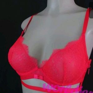 Victoria's Secret Red Chantilly Lace bra